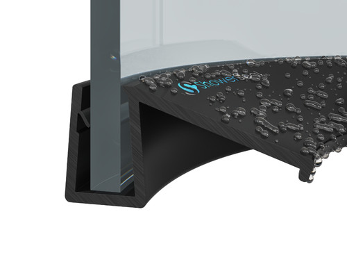 Precurved shower seal - precurved,