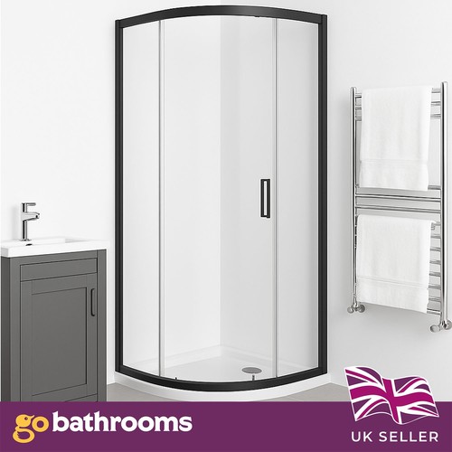 Black quadrant shower - black,