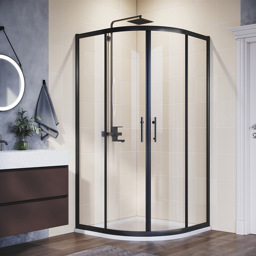 Black frame quadrant shower - frame,