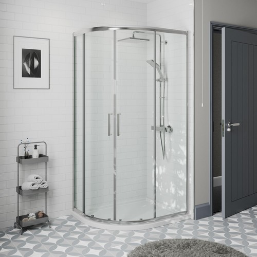 Offset quadrant shower - quadrant,