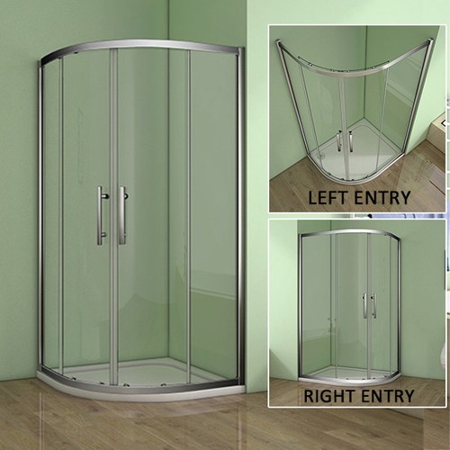 Modern walk quadrant shower - modern,