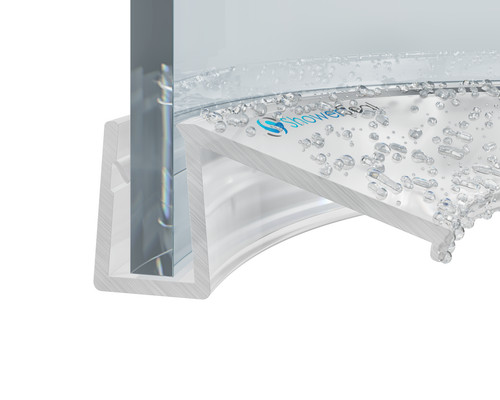 Precurved shower seal - precurved,