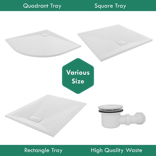 Smc white shower - shower, tray