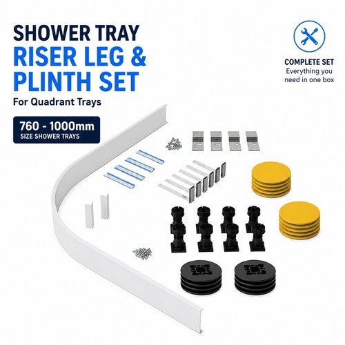 Quadrant shower tray - quadrant, riser
